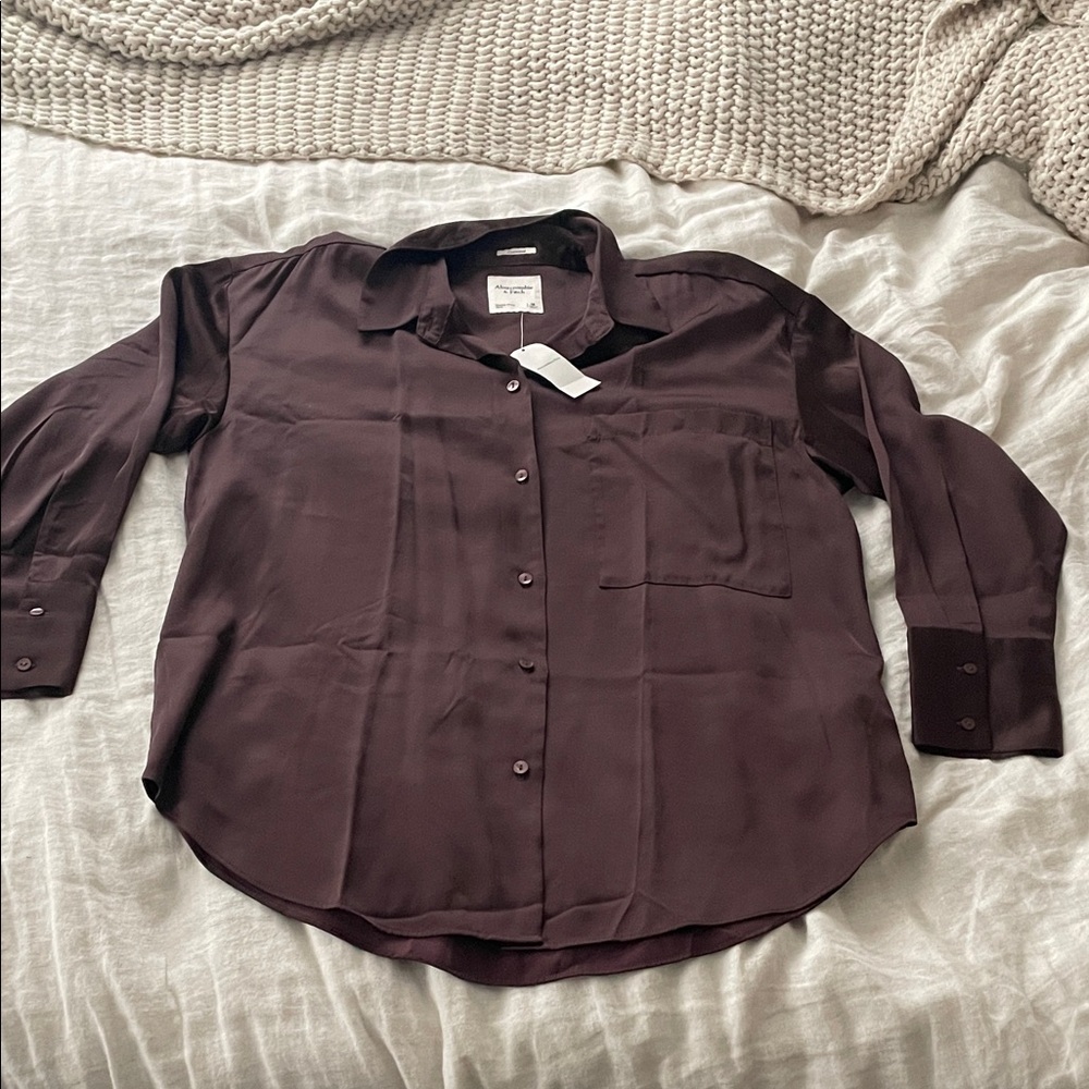 Abercrombie & Fitch Chocolate Brown Button-Up Shirt